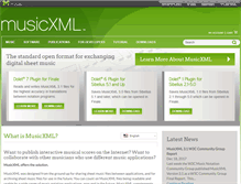 Tablet Screenshot of musicxml.com